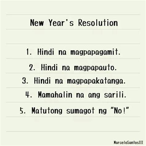 Ang aking new years resolution tagalog essay